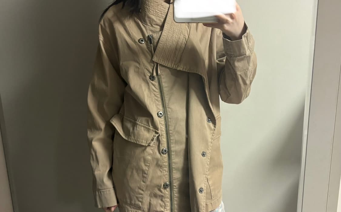 Pure DKNY 사선 하이넥 자켓 상품이미지2