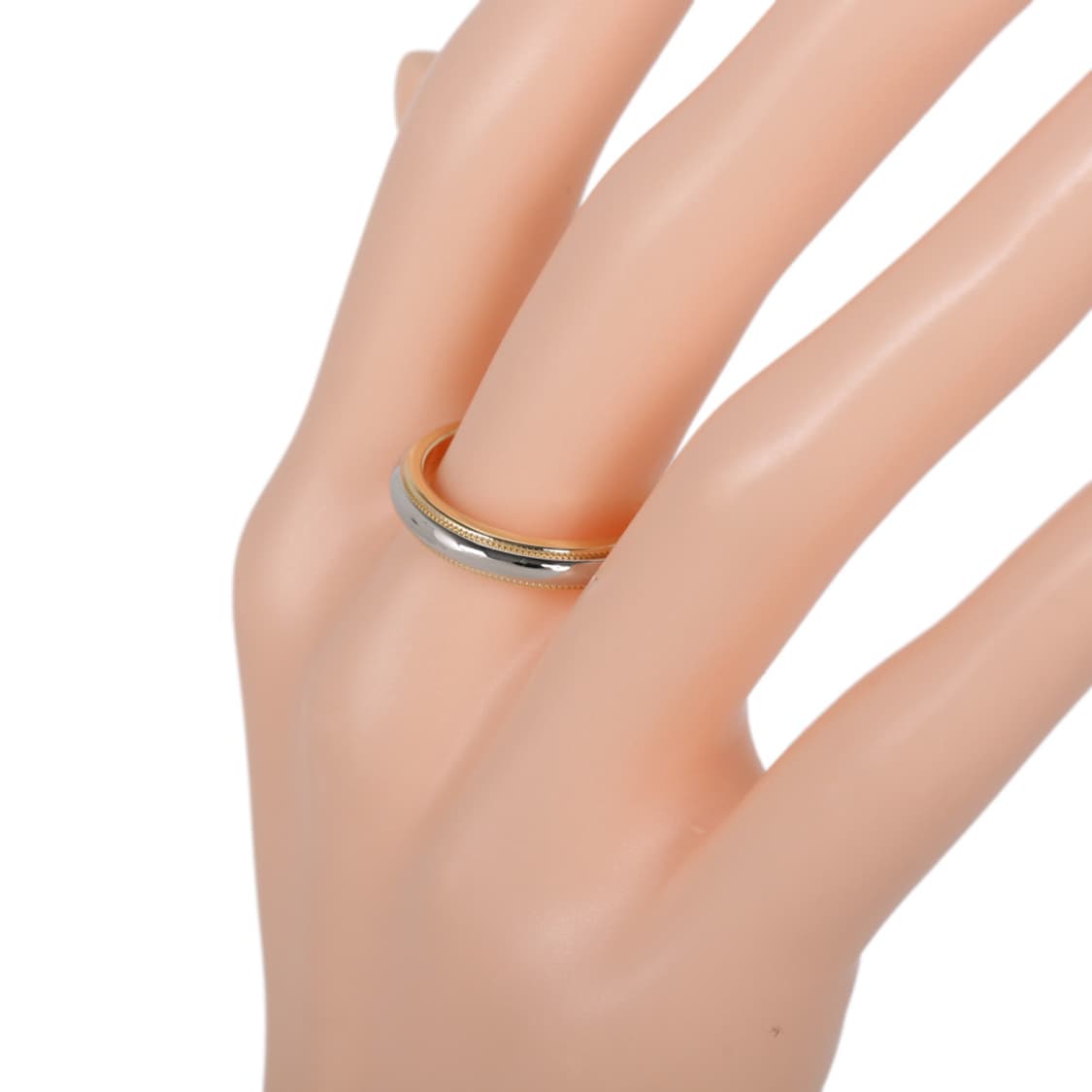 티파니 투게더 밀그레인 밴드링 3.5MM 18K 콤비 반지 9호 상품이미지4