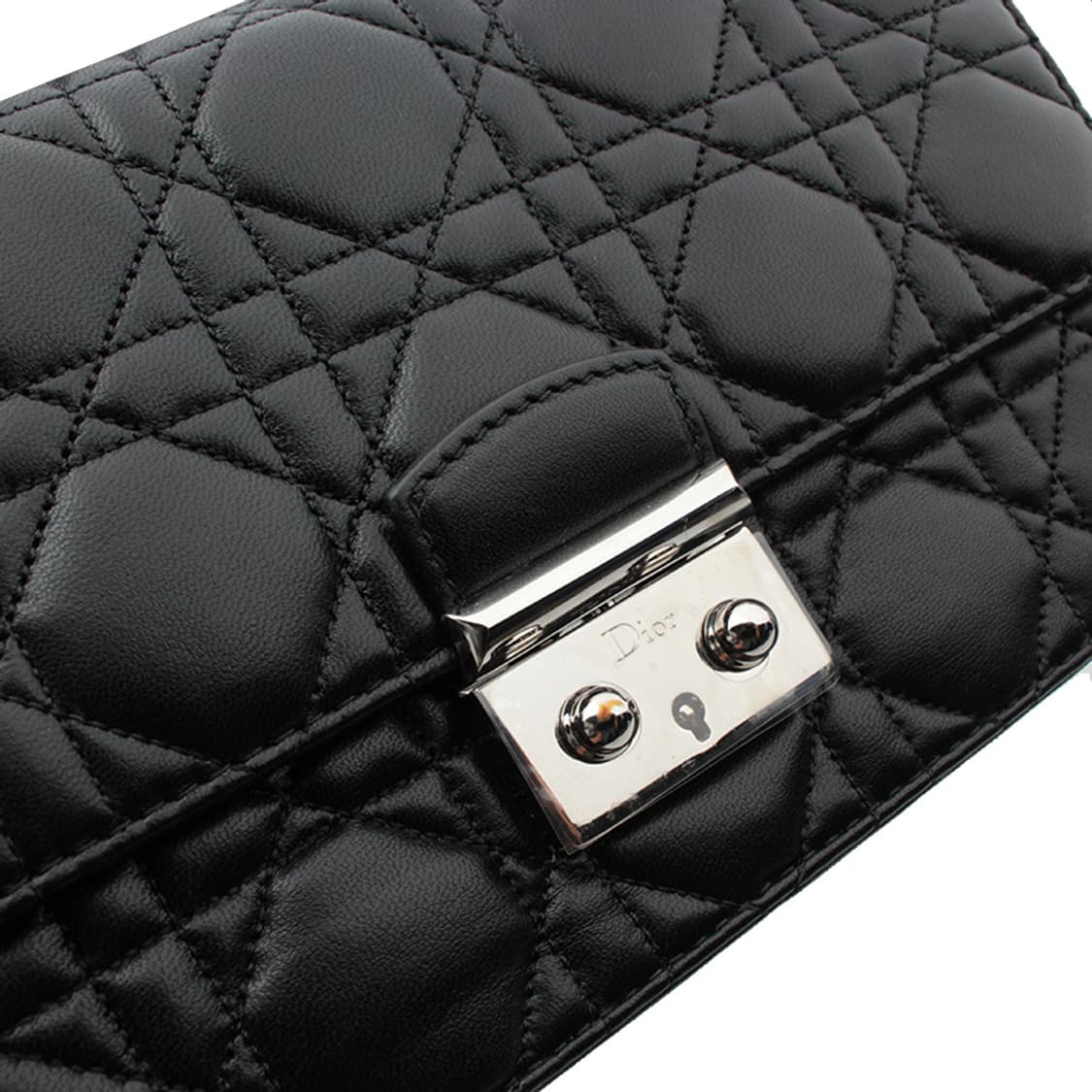 디올 블랙 램스킨 까나쥬 은장 미니 크로스백 상품이미지6