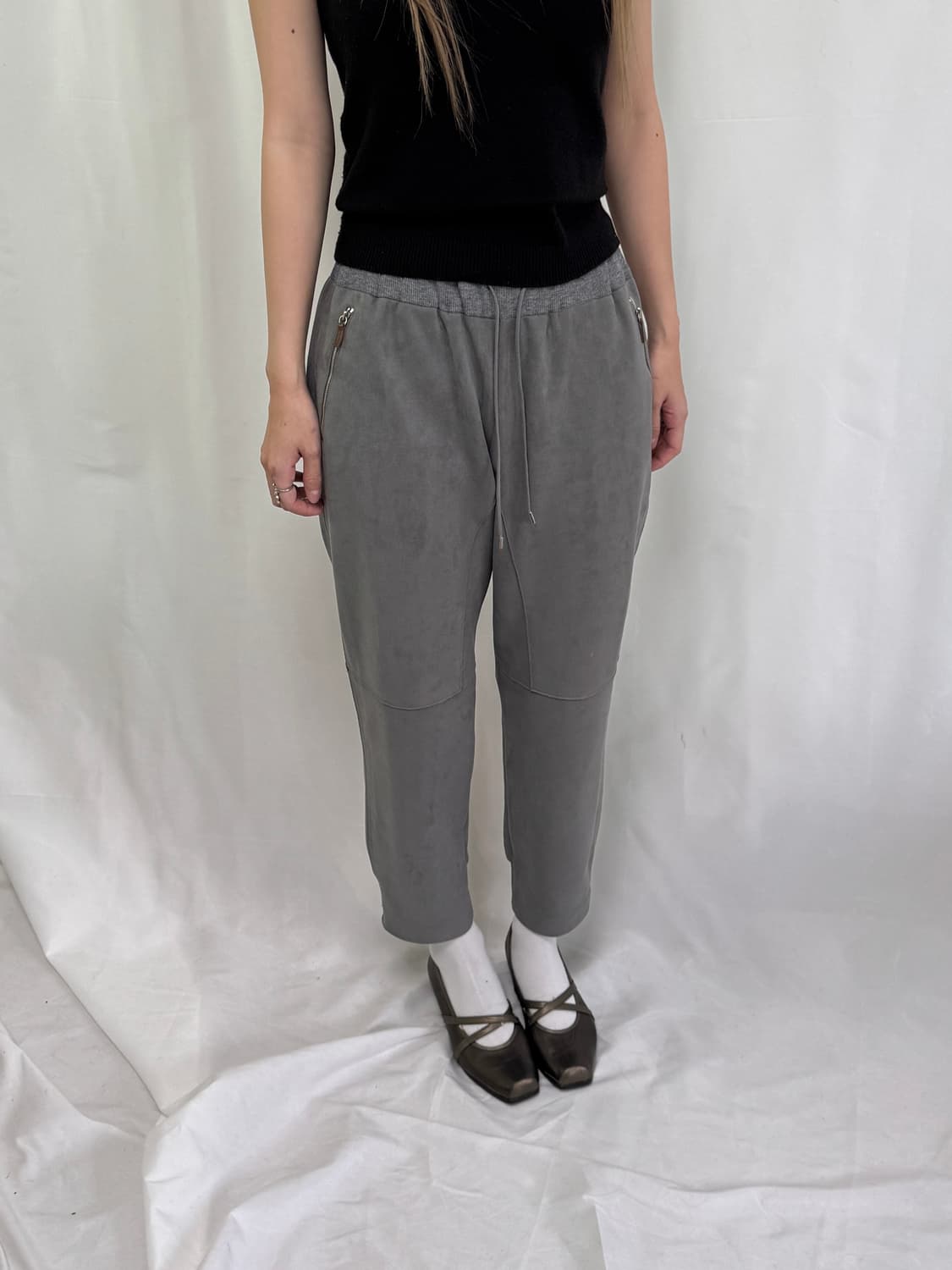 스웨이드 조거 바지 상품이미지4