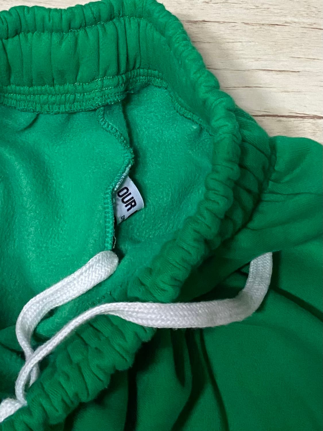 그린 , 블루 색상 기모 와이드 조거 팬츠 34 인치 ~ 상품이미지2