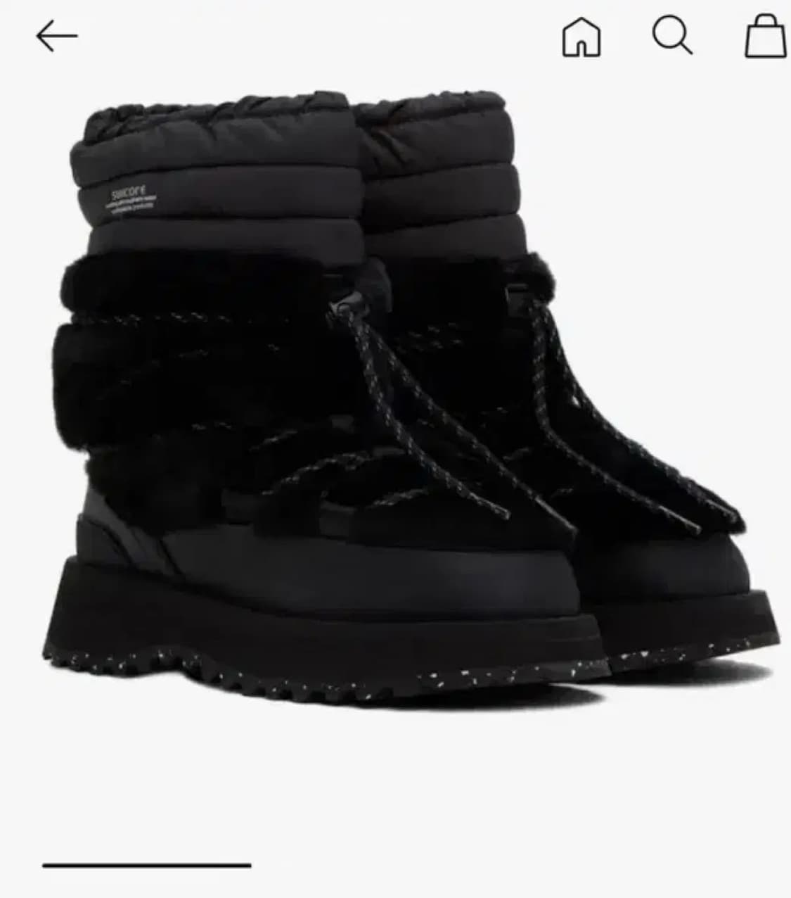 수이코크 블랙 퍼 부츠 42사이즈 상품이미지1