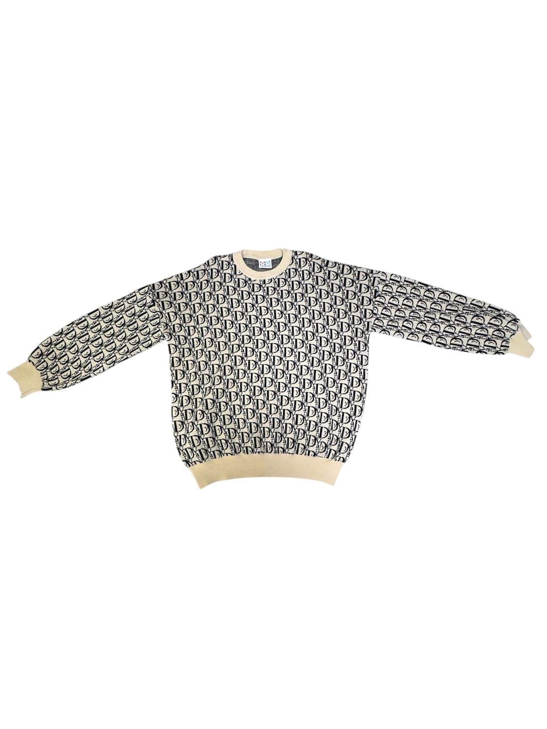 반디더핑크 디올 오블리크 패턴 패러디 부틀렉 니트 OS 상품이미지2