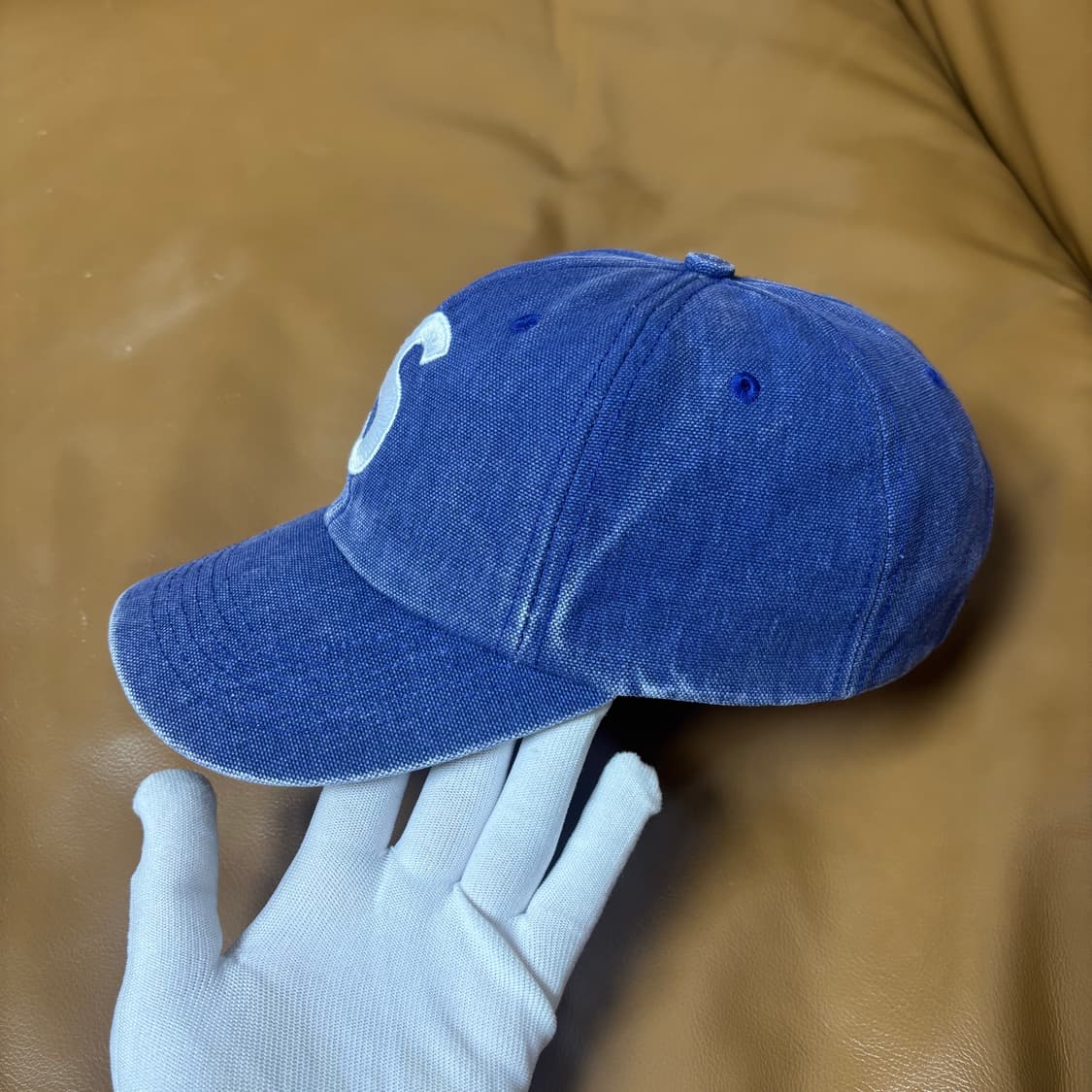 슈프림 S로고 6패널 볼캡 모자 23ss 피그먼트 네이비 상품이미지4