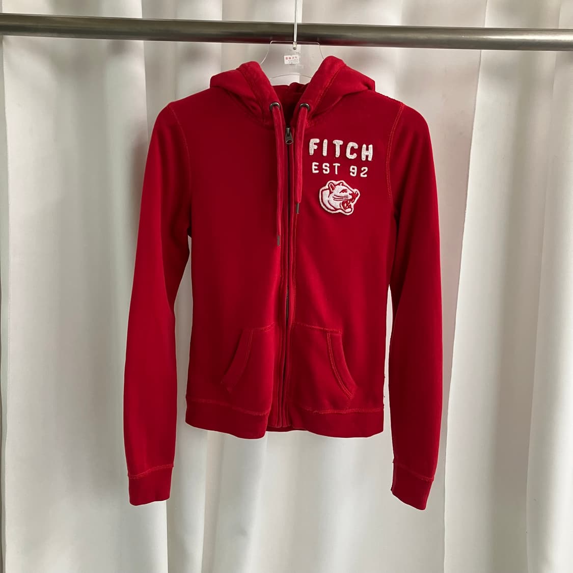 아베크롬비 레드 후드집업 S 상품이미지1