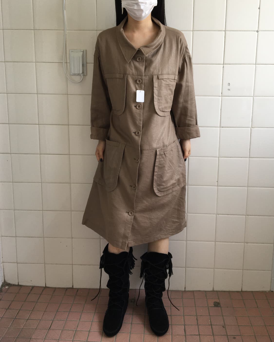 Hiroko koshino glossy tied coat 상품이미지6