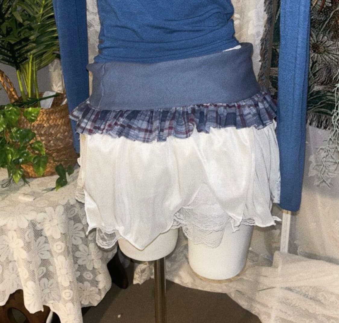 티엠디디케이 TMDDK 토끼 레이스 모자, 레이어드 스커트 빈티지 상품이미지10