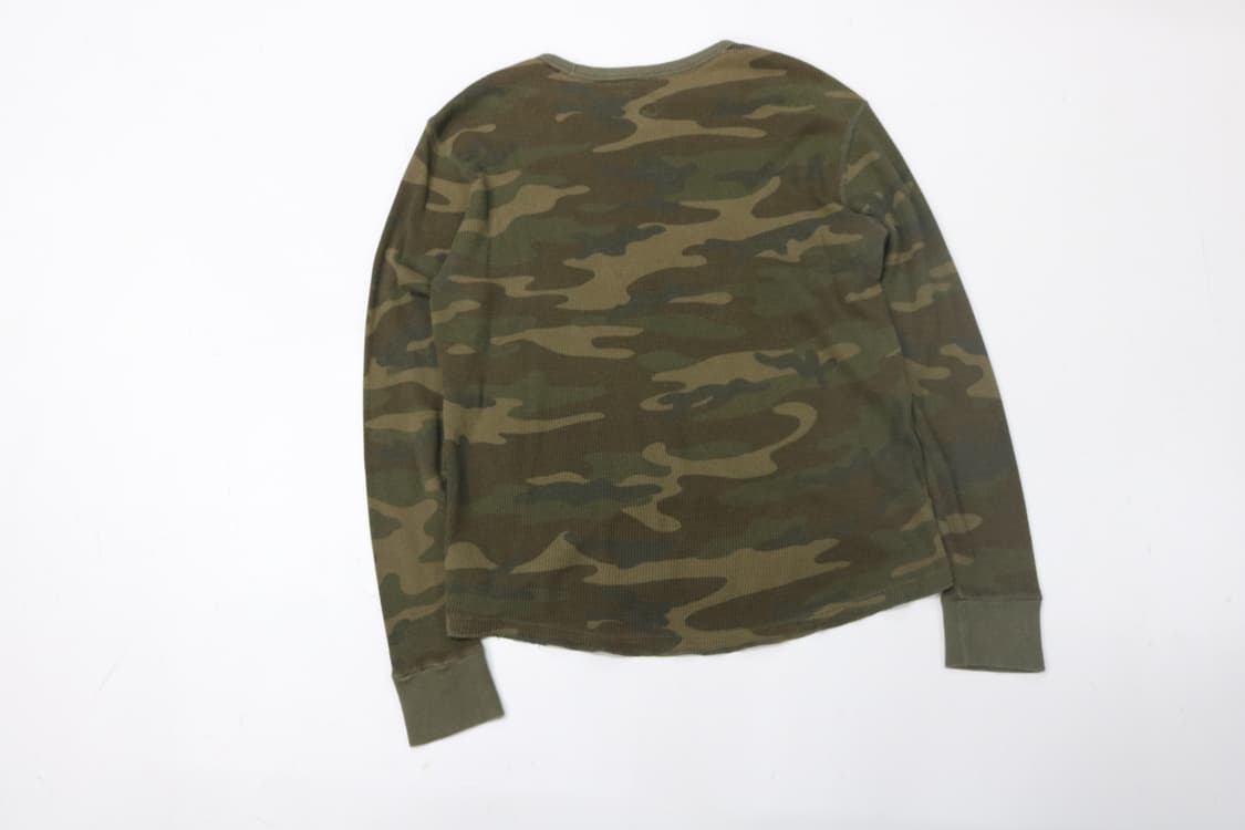 GAP 갭 빈티지 올리브 카모플라쥬 와플 긴팔 티셔츠 (S) 상품이미지7