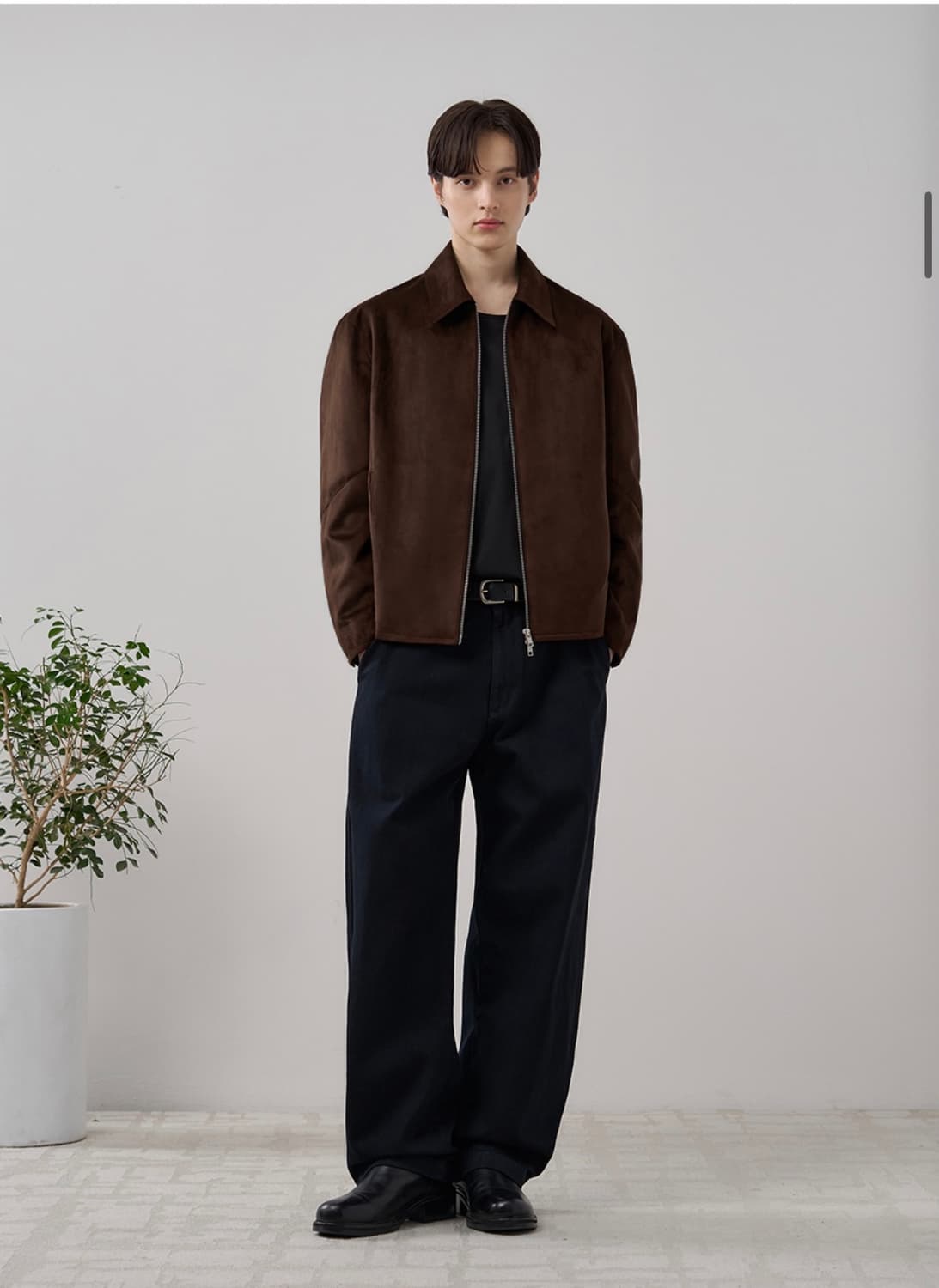 (새상품)(XL) 드로우핏 스웨이드 자켓 버건디 판매 상품이미지6