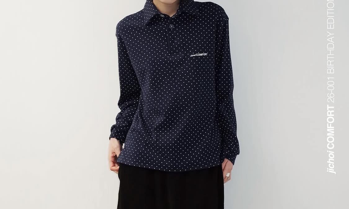지초이 컴포트 26-001 pk shirt 셔츠 벌스데이 에디션 도트 상품이미지1