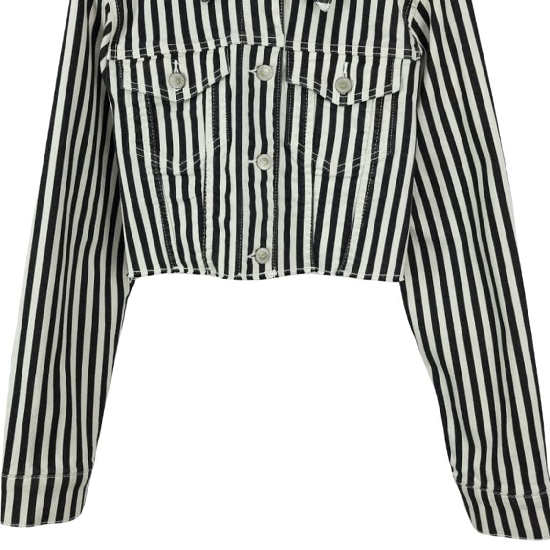 [홀리스터] 스트라이프 코튼 크롭 트러커 자켓 M18858 상품이미지5