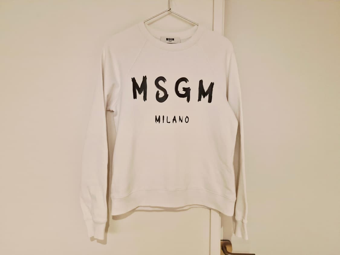 MSGM 브러쉬드 로고 코튼 크루넥 스웻셔츠 맨투맨 M 상품이미지4