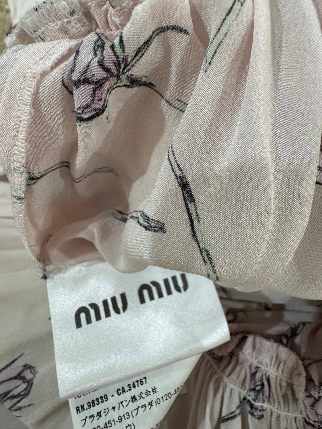 미우미우 miu miu 플로럴 원피스 상품이미지6