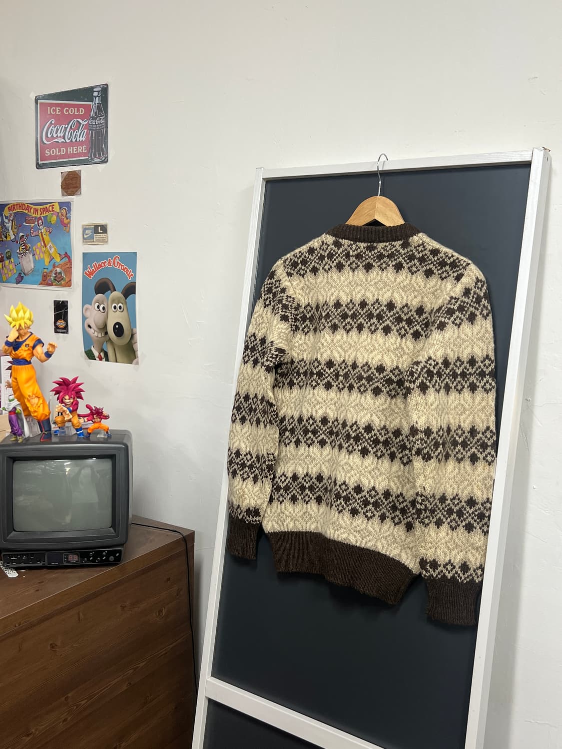 Vintage 빈티지 패턴 울 니트 가디건 상품이미지2