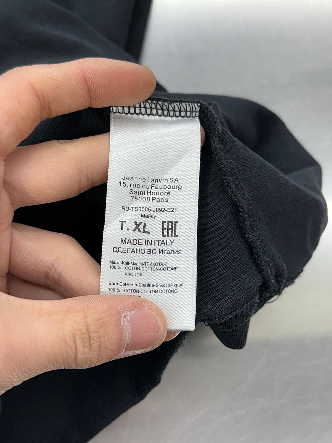 랑방 블랙 다인 로고 크루넥 하프 티셔츠 상품이미지8