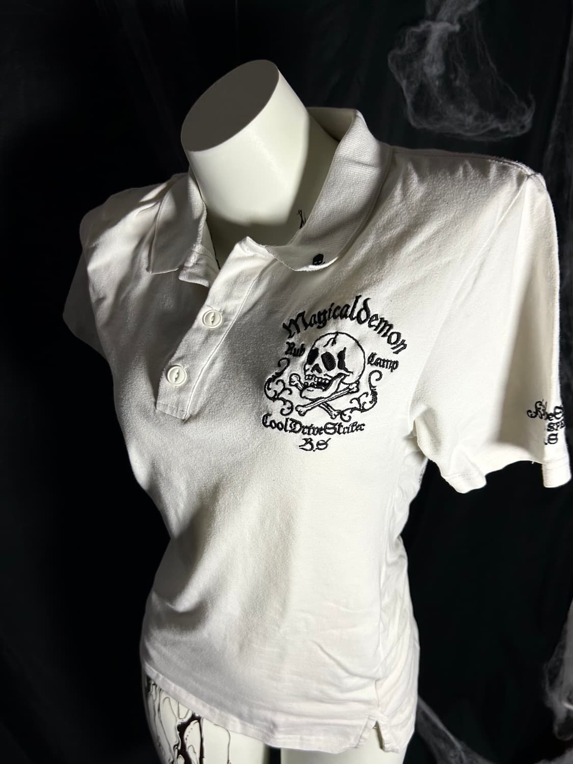 skull punk collar half sleeve 상품이미지2