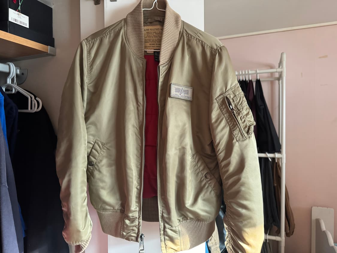 알파인더스트리 MA-1 카키 S 상품이미지1