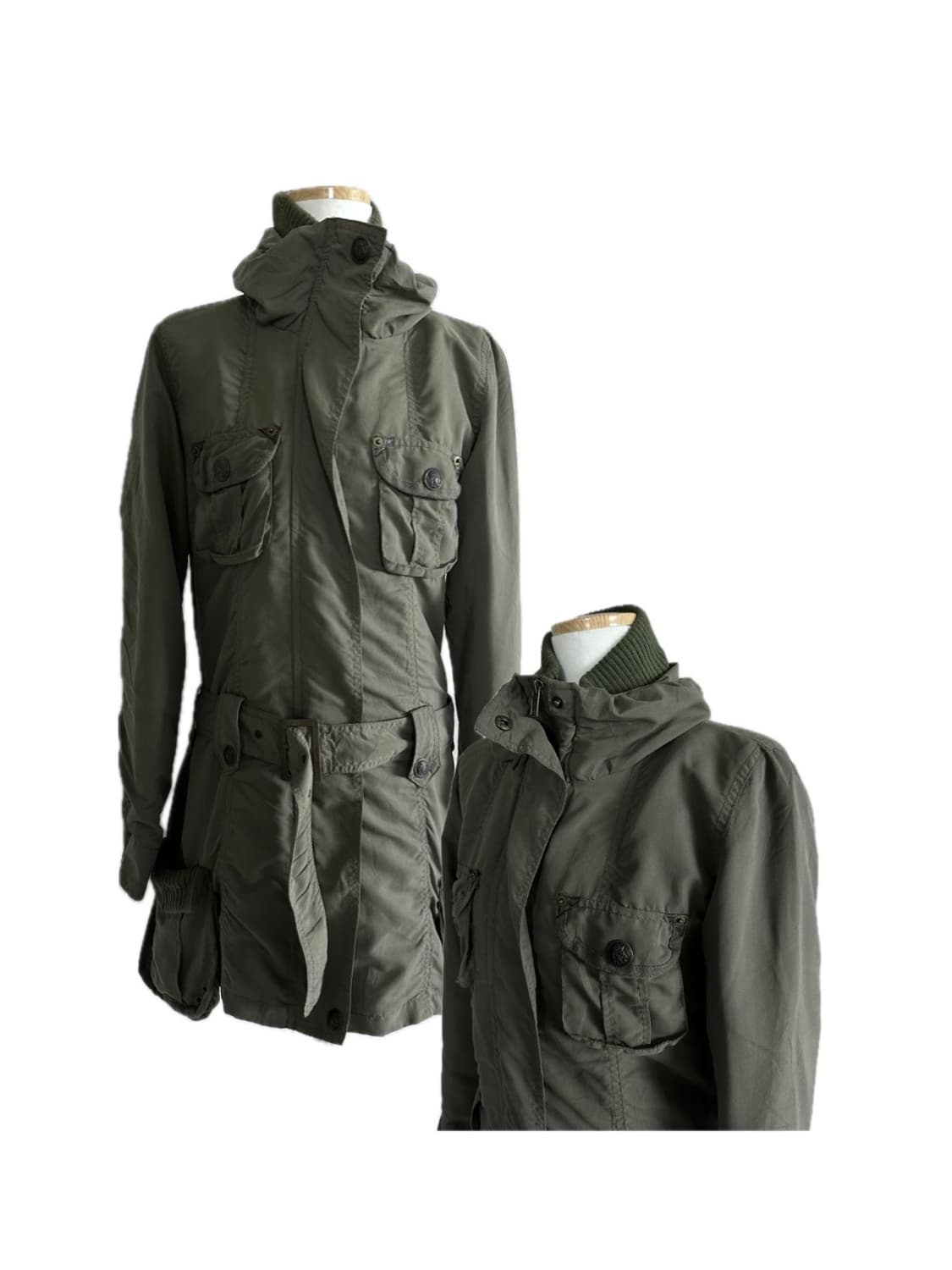 jpn 카키 니트디테일 포켓 야상자켓  상품이미지1