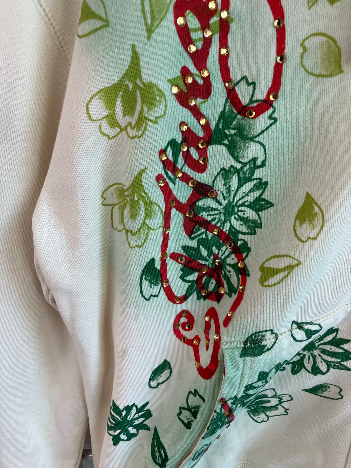 빈티지 에드하디 크림 레터링 레더 자켓 y2k 스트릿 갸루 펑키 일본빈티 상품이미지6