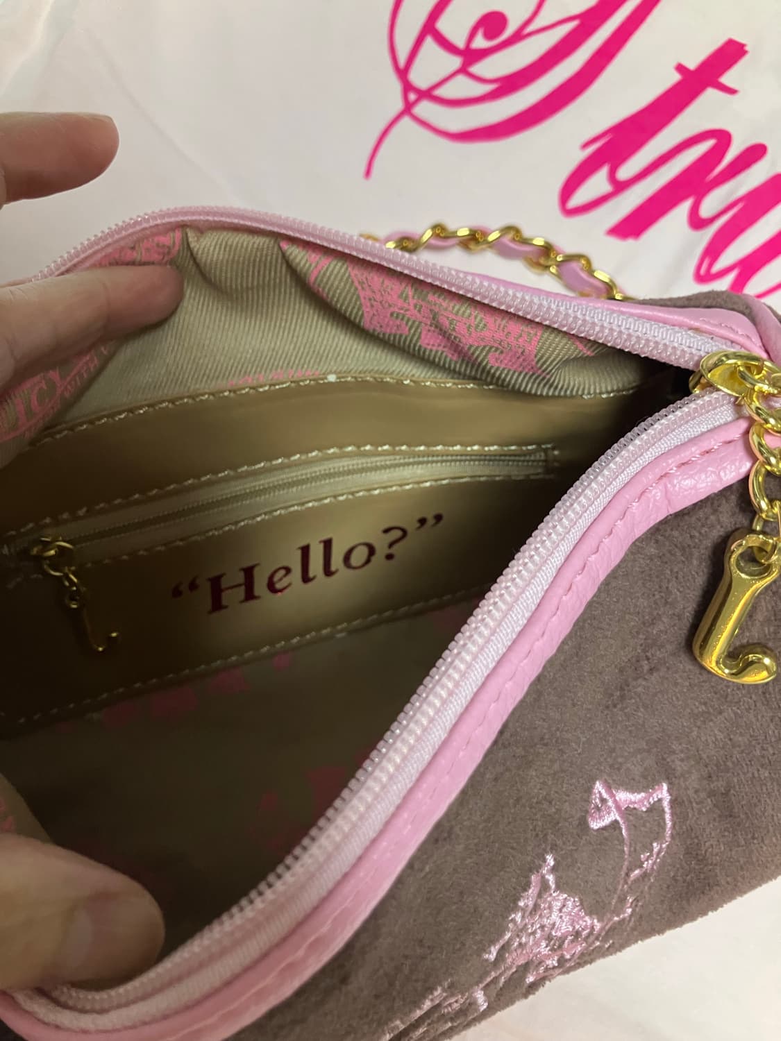 벨루어 원통 가방 베럴백 쥬시맛 + 티 선물 상품이미지4