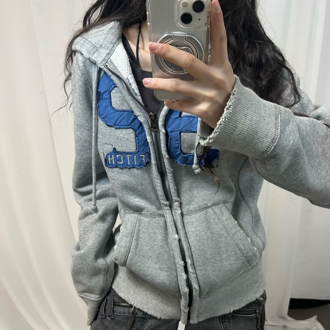 Abercrombie Grey Hoodie Zip-up 상품이미지2