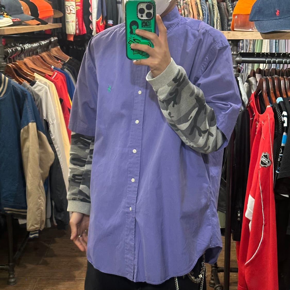 [HI] 폴로 랄프로렌 반팔 셔츠 퍼플 상품이미지3