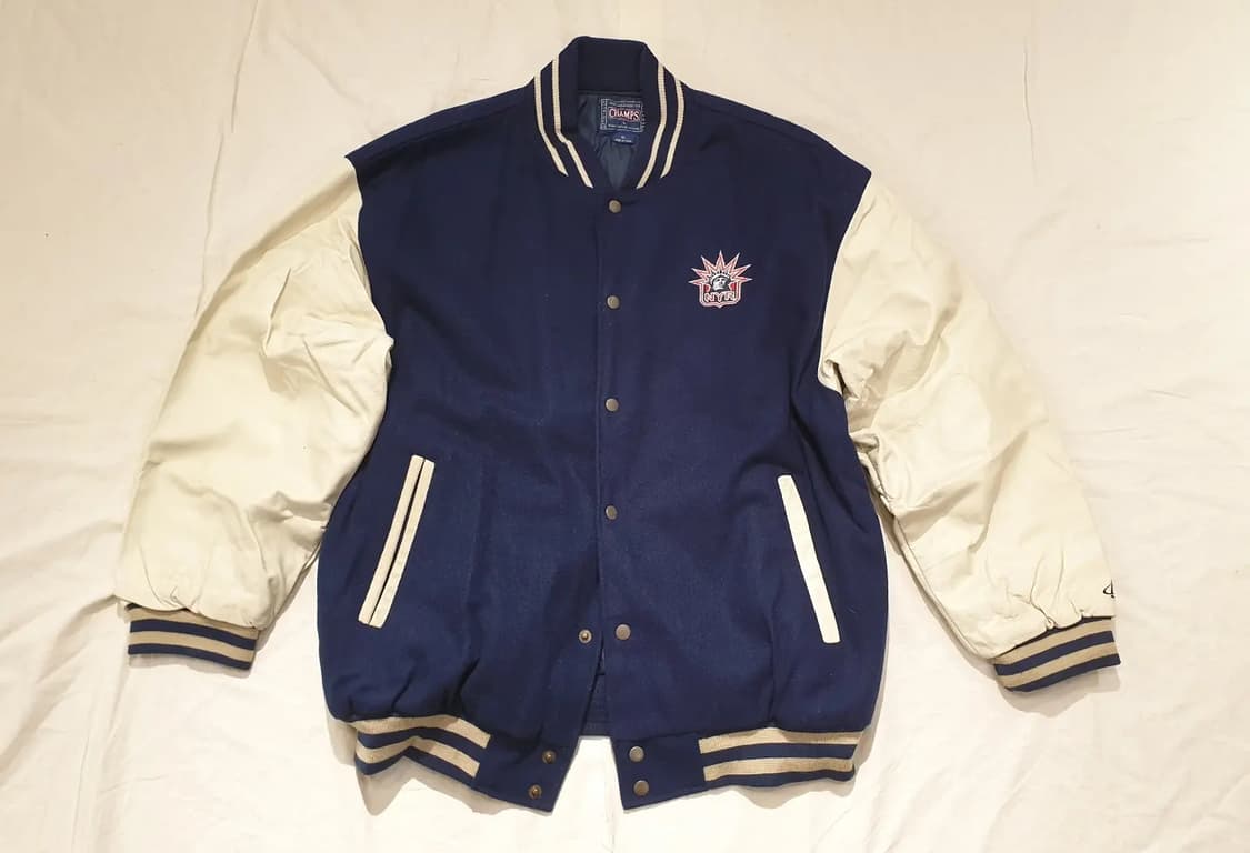 90s NHL뉴욕레인져스 레더 암 스타디움  점퍼 상품이미지1