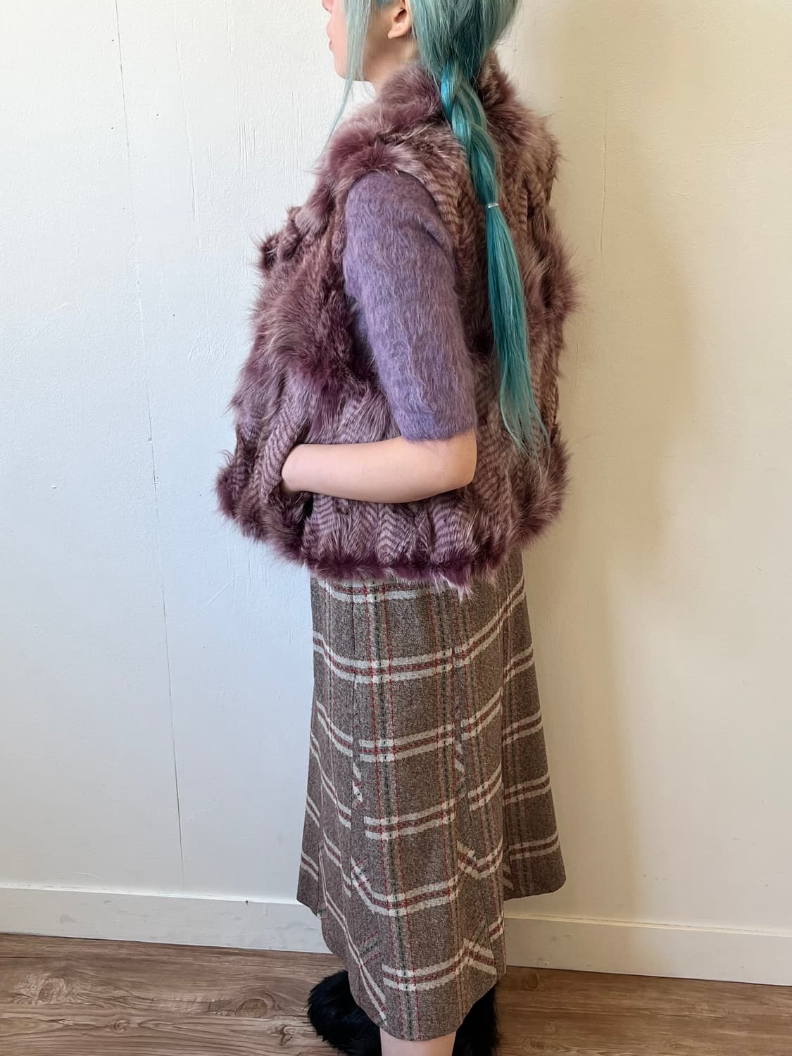 KENZO 라벤더 토끼퍼 베스트 상품이미지7