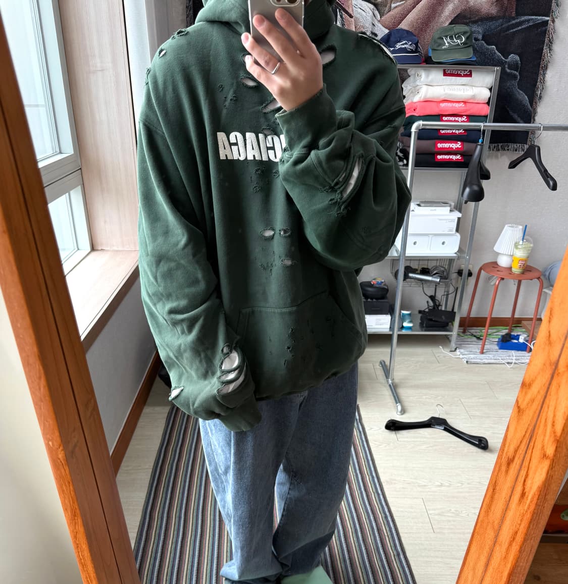 발렌시아가 디스트로이드 후드 상품이미지1