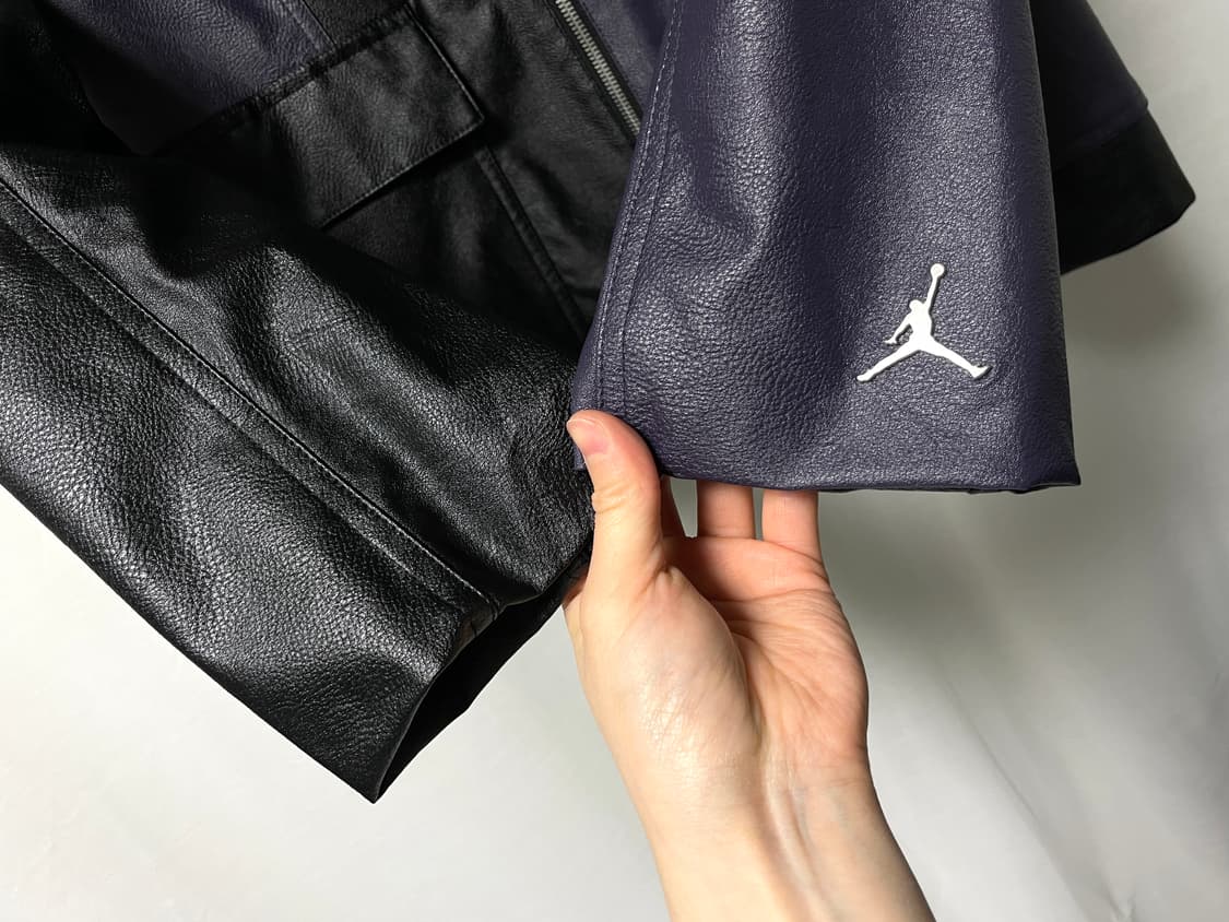 나이키 조던 여성 뉴 클래식 캡슐 2.0 가죽 자켓 M _ 블랙/퍼플 상품이미지5