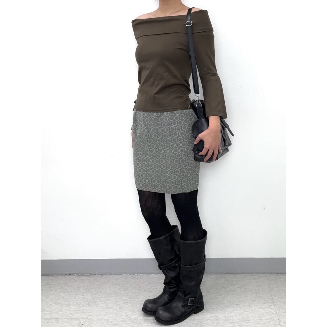 빈티지 그레이 스커트 상품이미지2