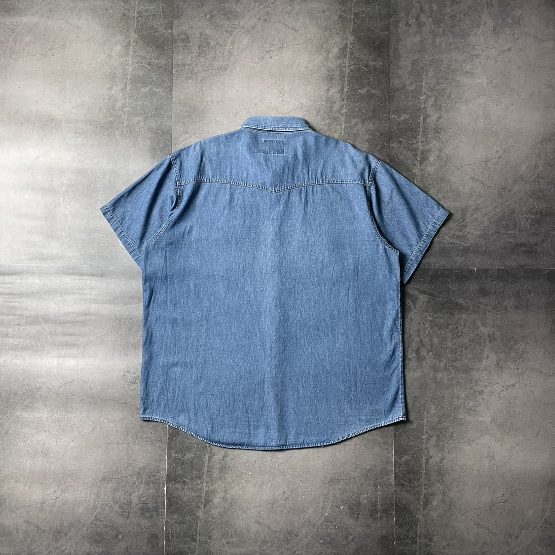 UNKNOWN 빈티지 코튼 데님 웨스턴 반팔 셔츠 A00791 상품이미지6