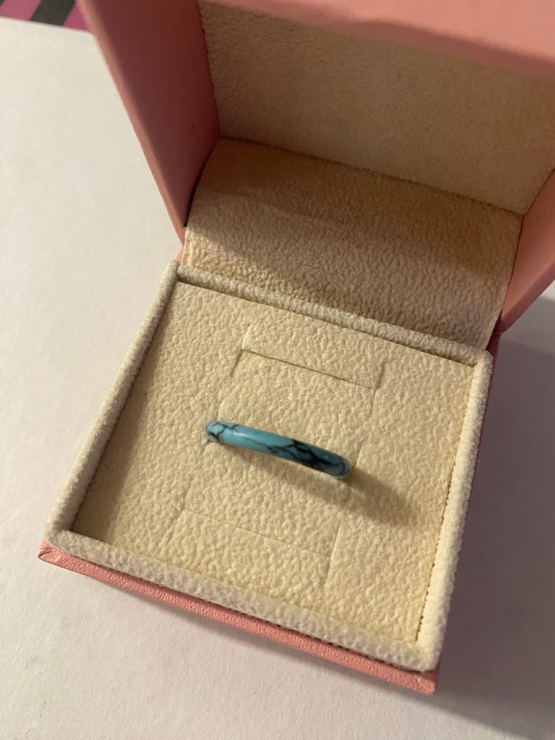 터키석블루색상 마블 반지 상품이미지1