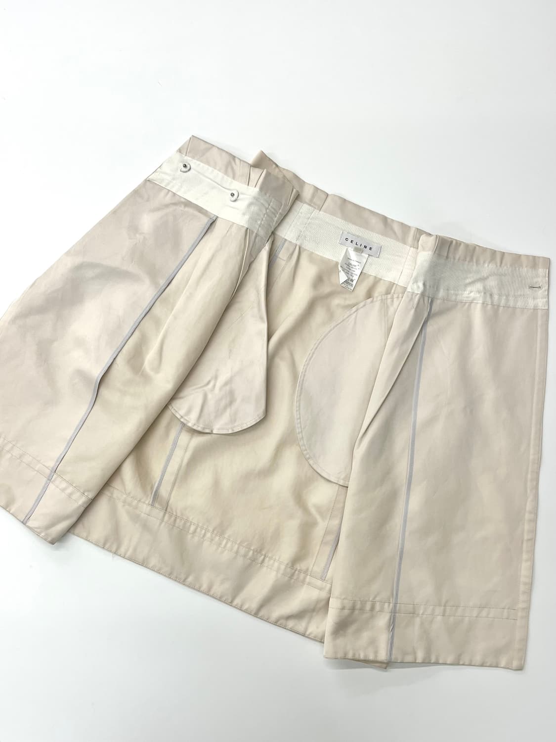 Celine 셀린느 아이보리 실크 랩 미디 스커트 상품이미지5
