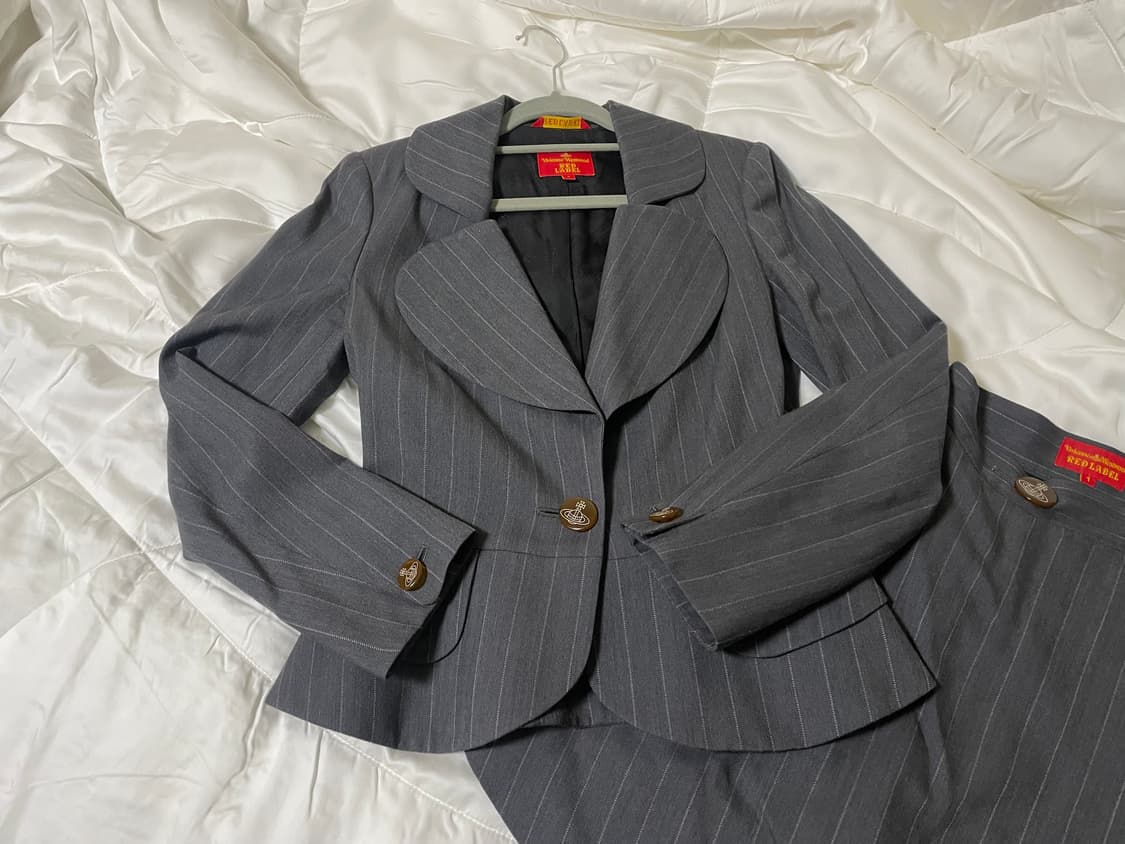 비비안 웨스트우드 / 핀스트라이프 자켓 스커트 셋업 상품이미지3