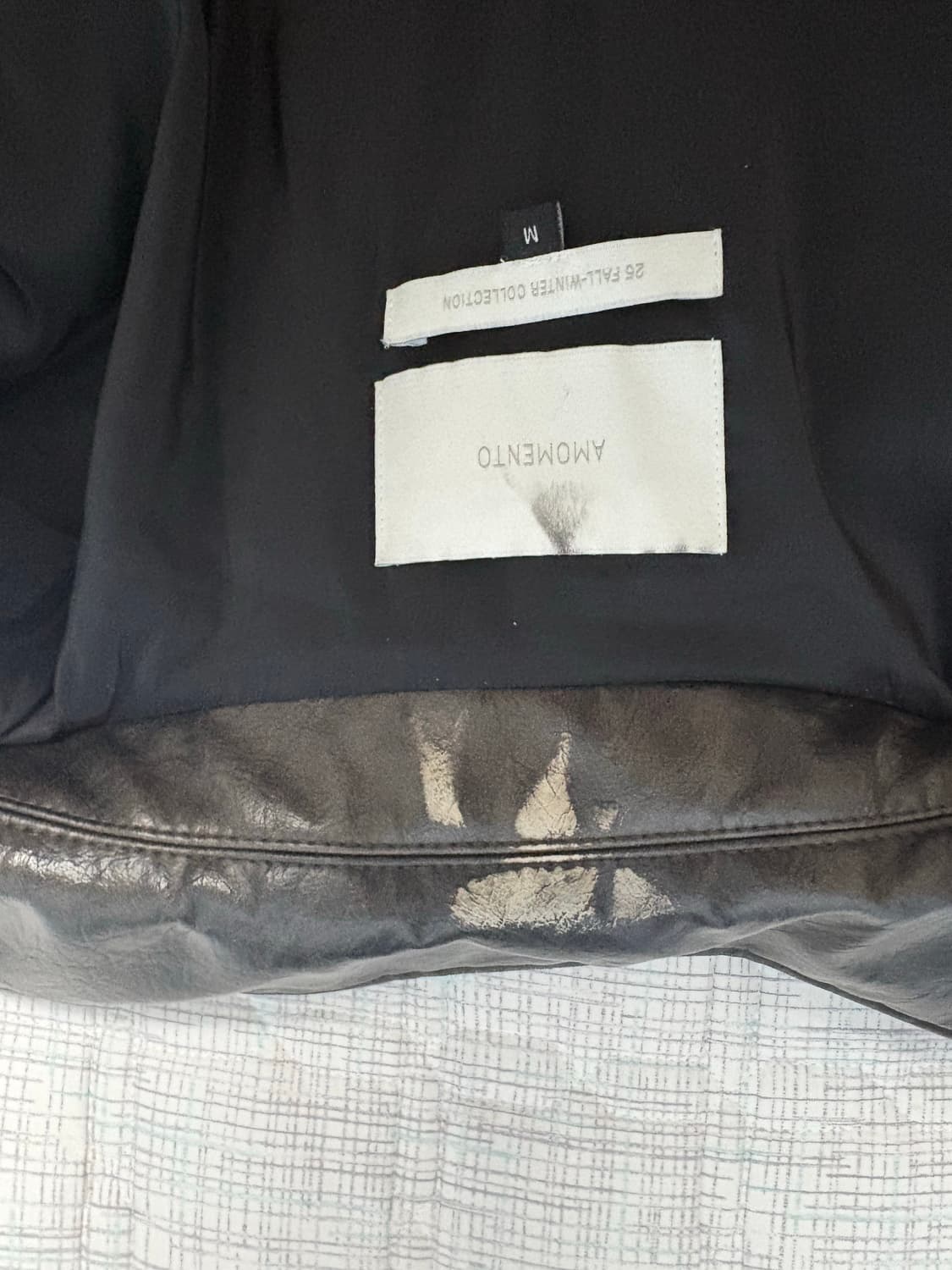 아모멘토 비건 레더 자켓 m 상품이미지3