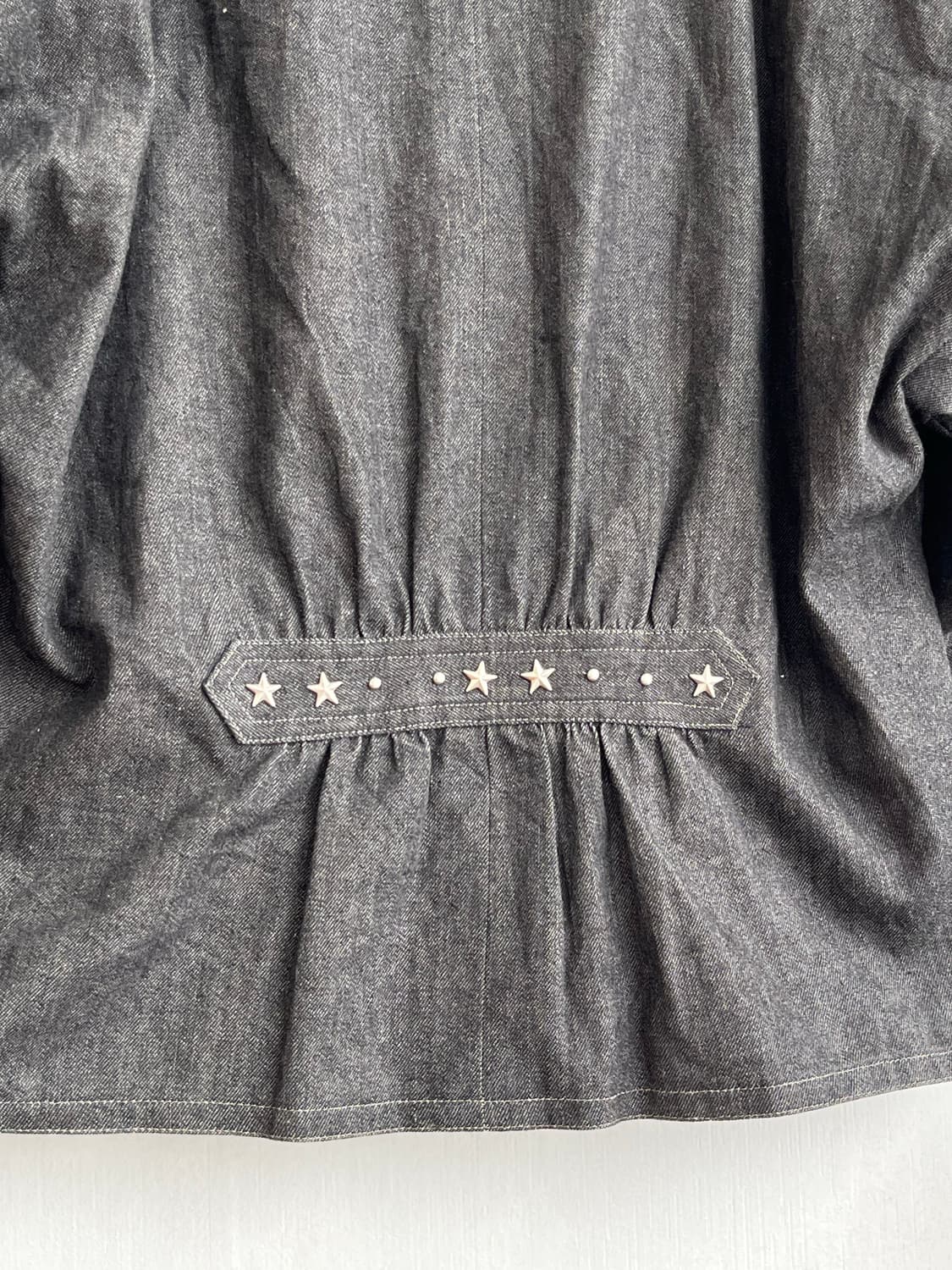 Vintage Black denim star jacket 상품이미지4