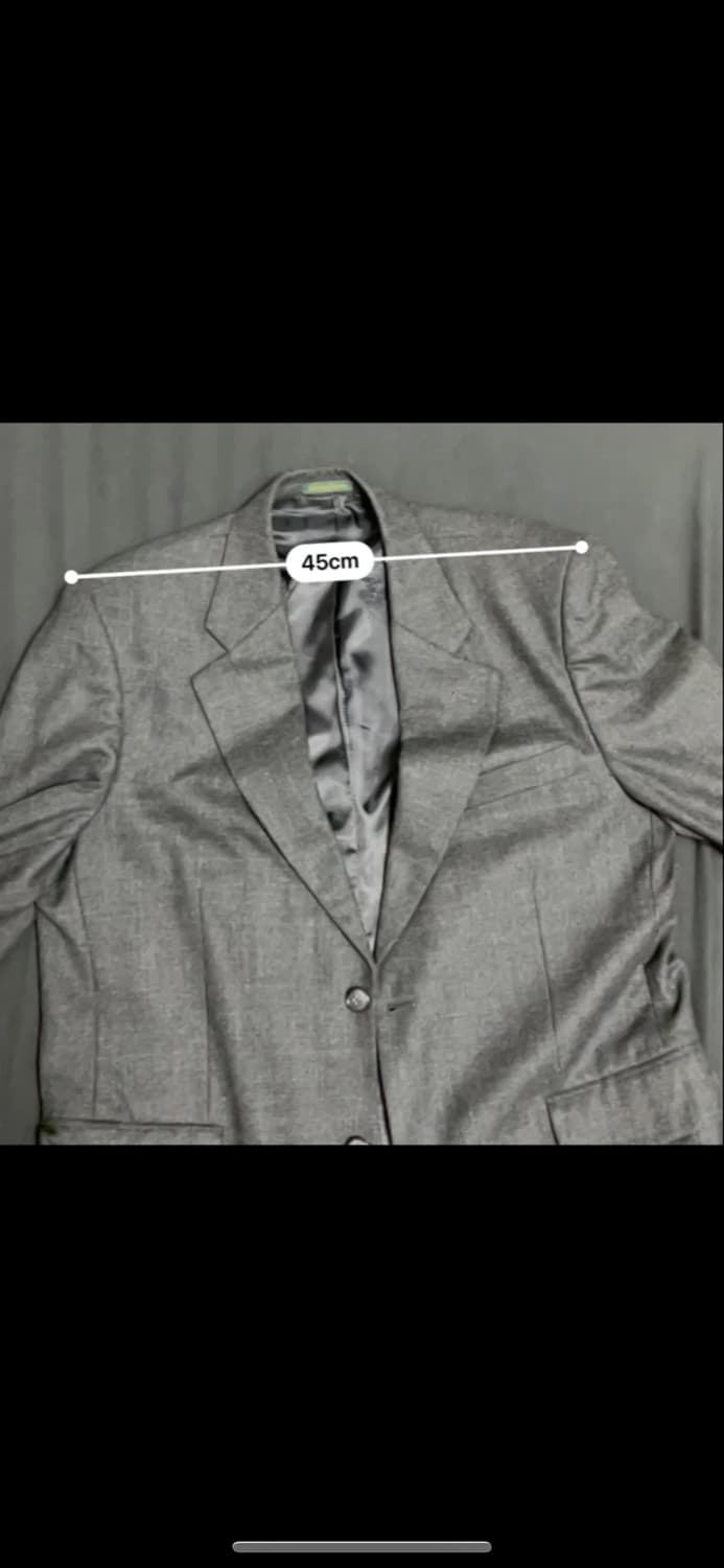 빈티지 오버사이즈 블레이저 자켓 그레이 상품이미지4