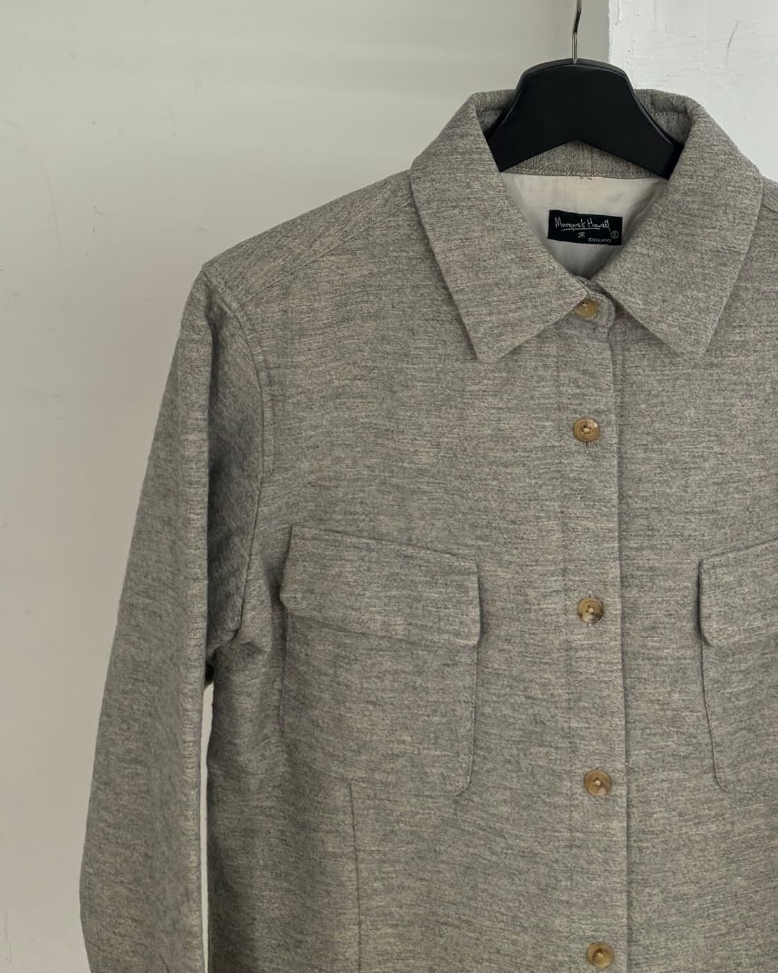 마가렛 호웰 멜란지 그레이 셔츠 자켓 상품이미지3