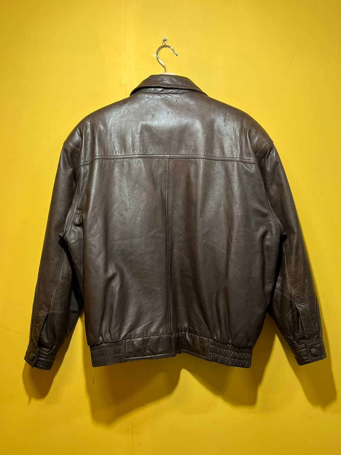 90s [95] 런던포그 소가죽 빈티지 블루종 가죽자켓 상품이미지8