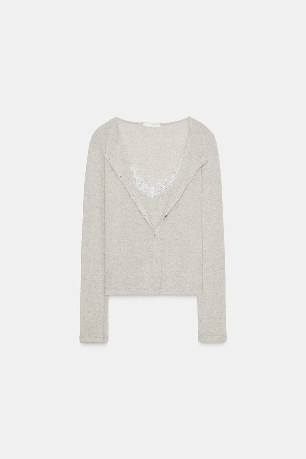 자라 레이스 콤비 탑 재킷 베이지 L(환승연애 현지 착용) 상품이미지1