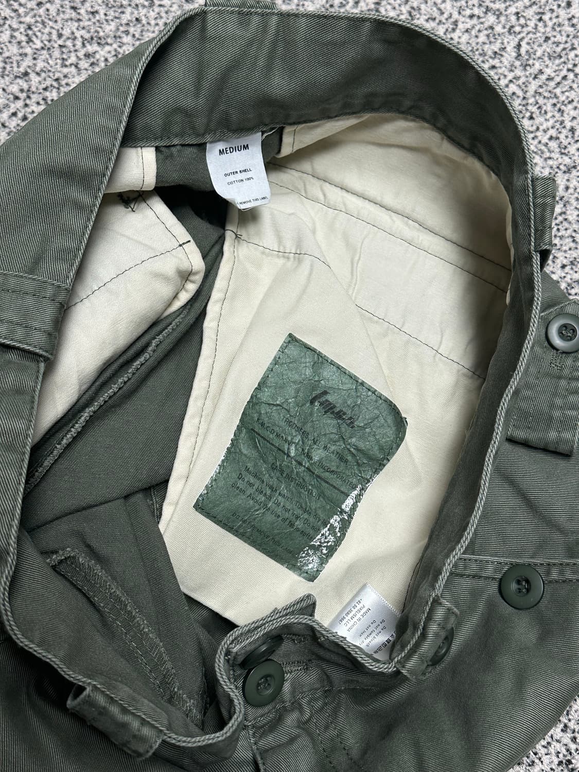 Fostex mcd 파라슈트 팬츠 올리브 빈티지워시 상품이미지4