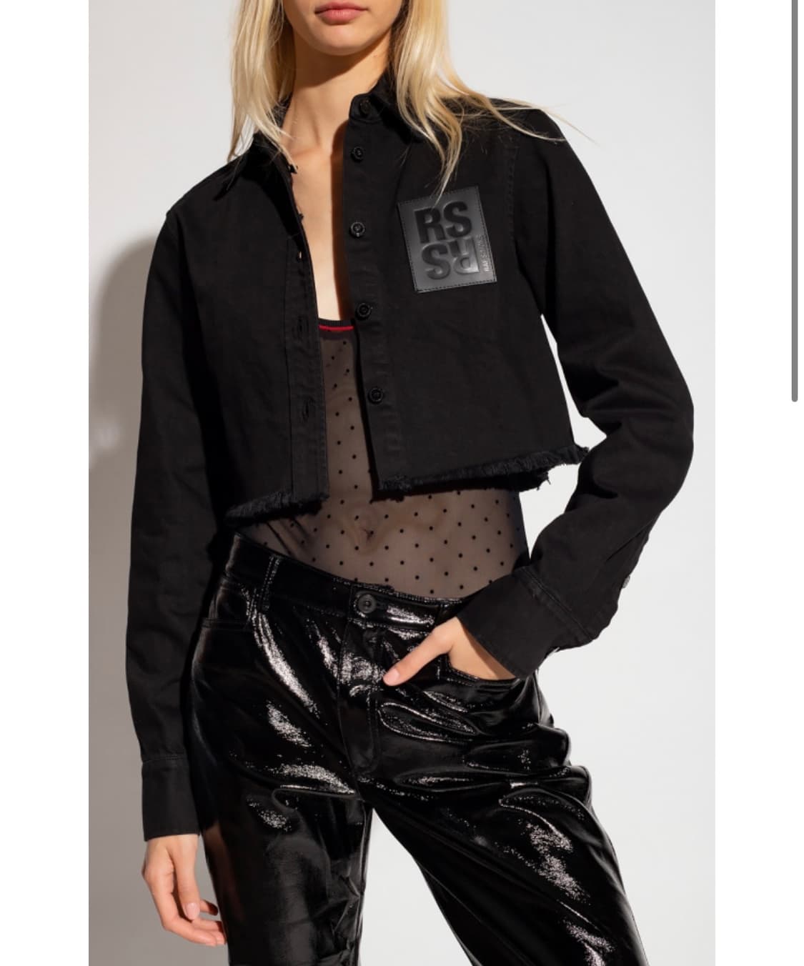 라프시몬스 크롭 데님 자켓 R핀 상품이미지1