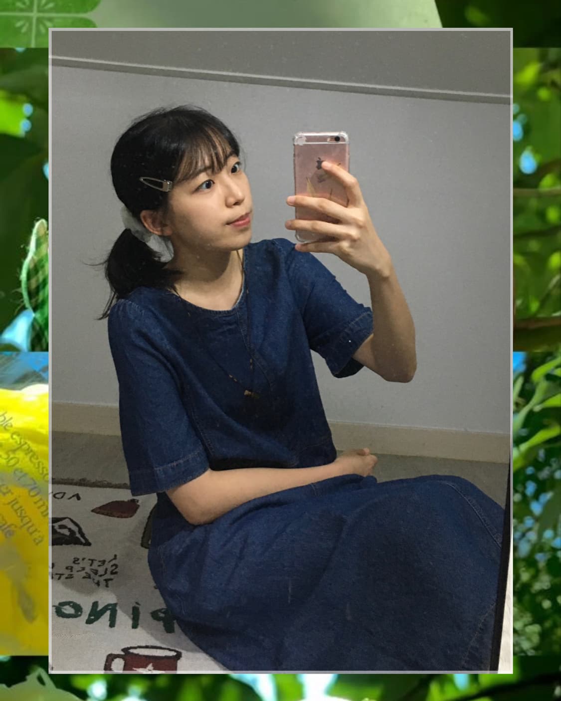 내추럴 데님 트임 원피스 상품이미지2