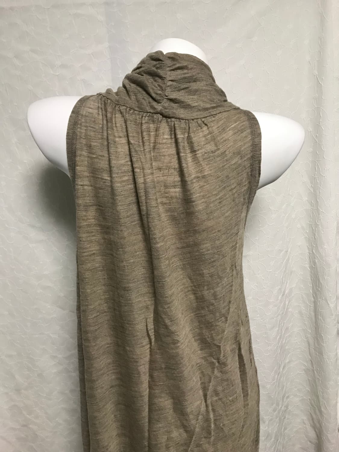 빈티지 y2k 그런지 언발 셔링 린넨 니트 롱 베스트 가디건 상품이미지5