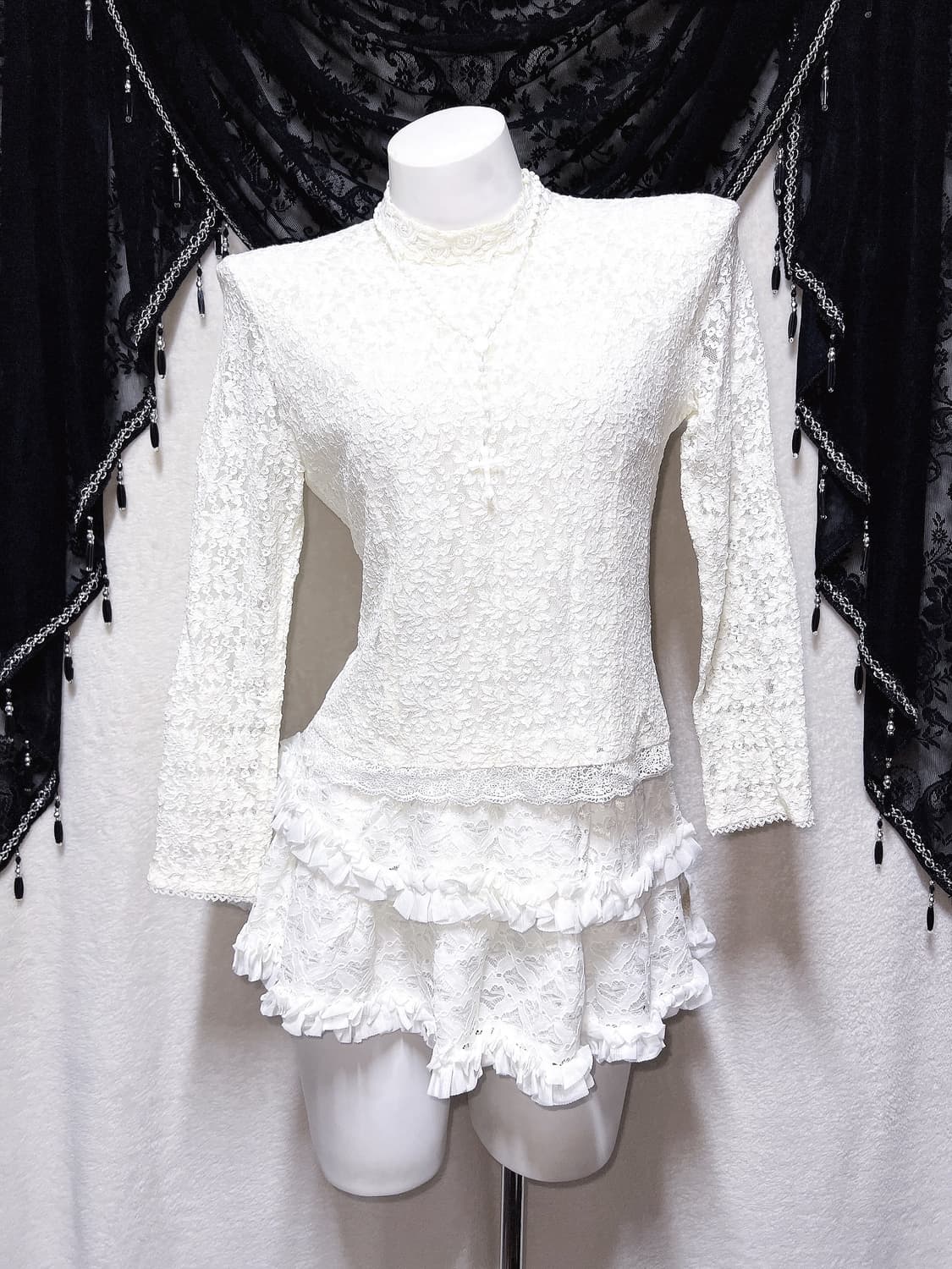 로맨틱고딕 엔젤릭 고스로리 엔틱 레이스 블라우스셔츠 핀터 페어리 오리엔탈 상품이미지7