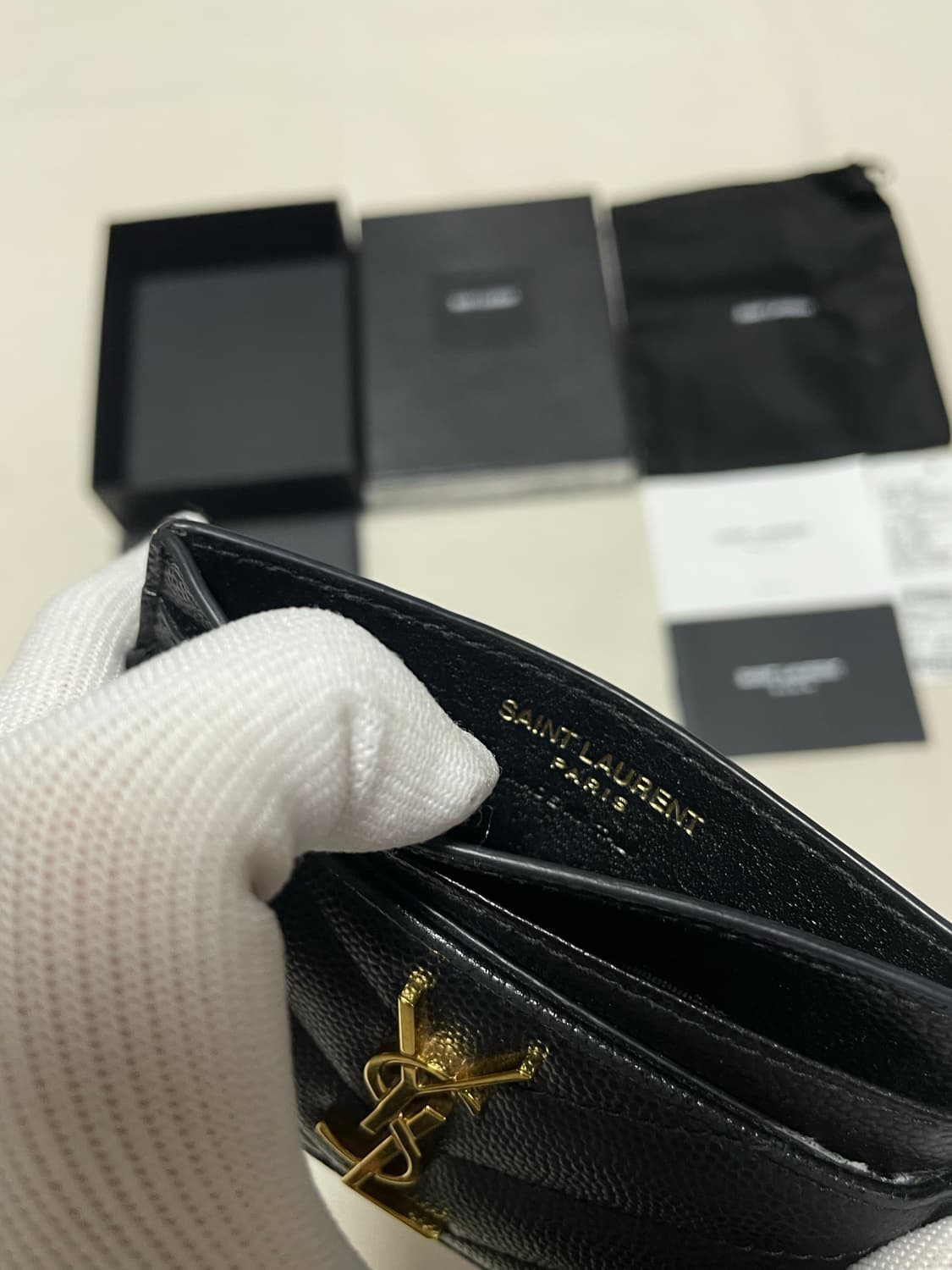 [풀구성] 입생로랑 ysl 마틀라세 금장 카드지갑 [os]  상품이미지7