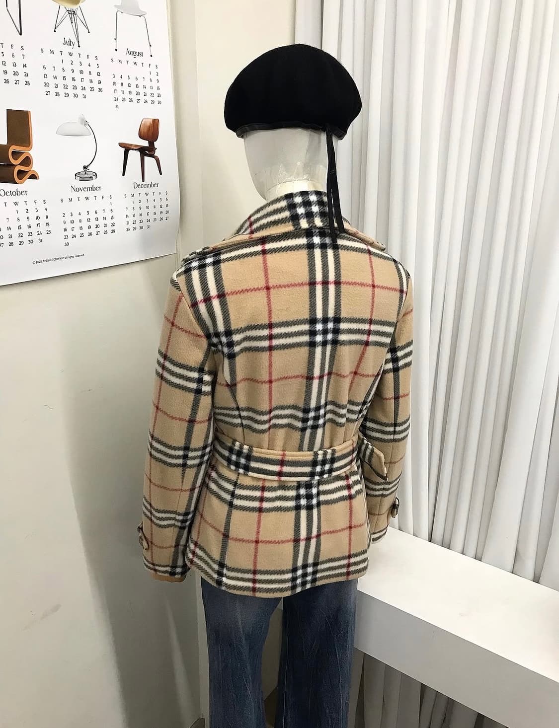 버버리 노바체크 벨티드 더블 숏코트 상품이미지10