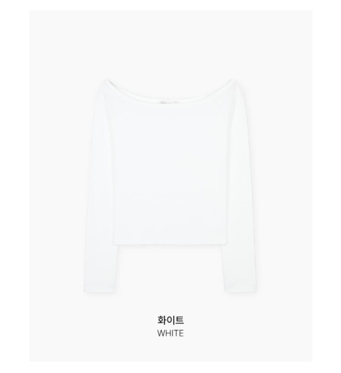 새상품) 베이델리 퍼브 오프숄더 긴팔 티셔츠 화이트 상품이미지2