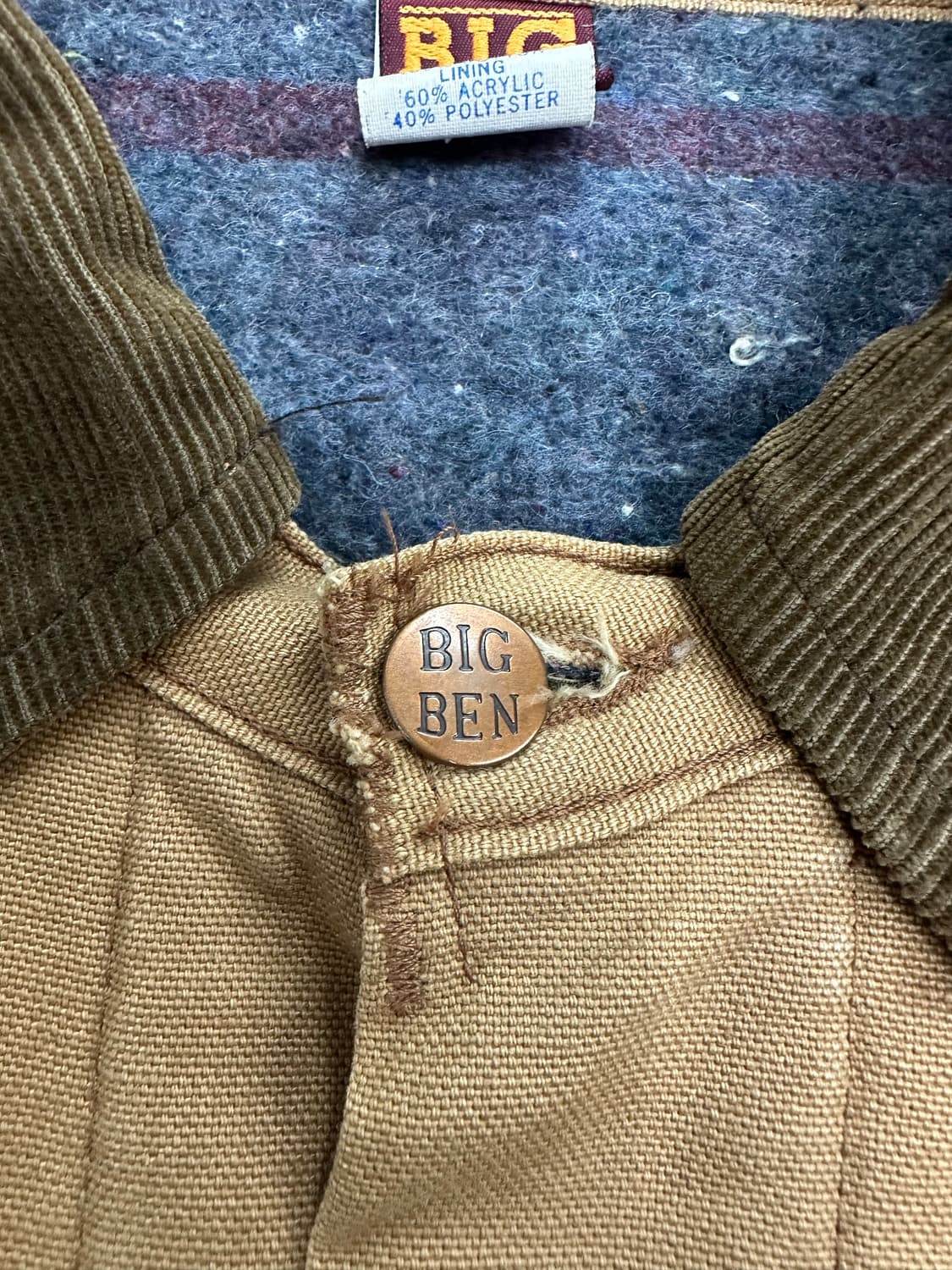 80s BIGBEN 데님 초어 자켓 XL 상품이미지6